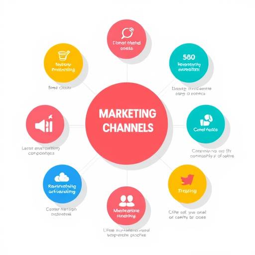 Eine Grafik, die verschiedene Marketing-Kanäle und -Strategien visualisiert.